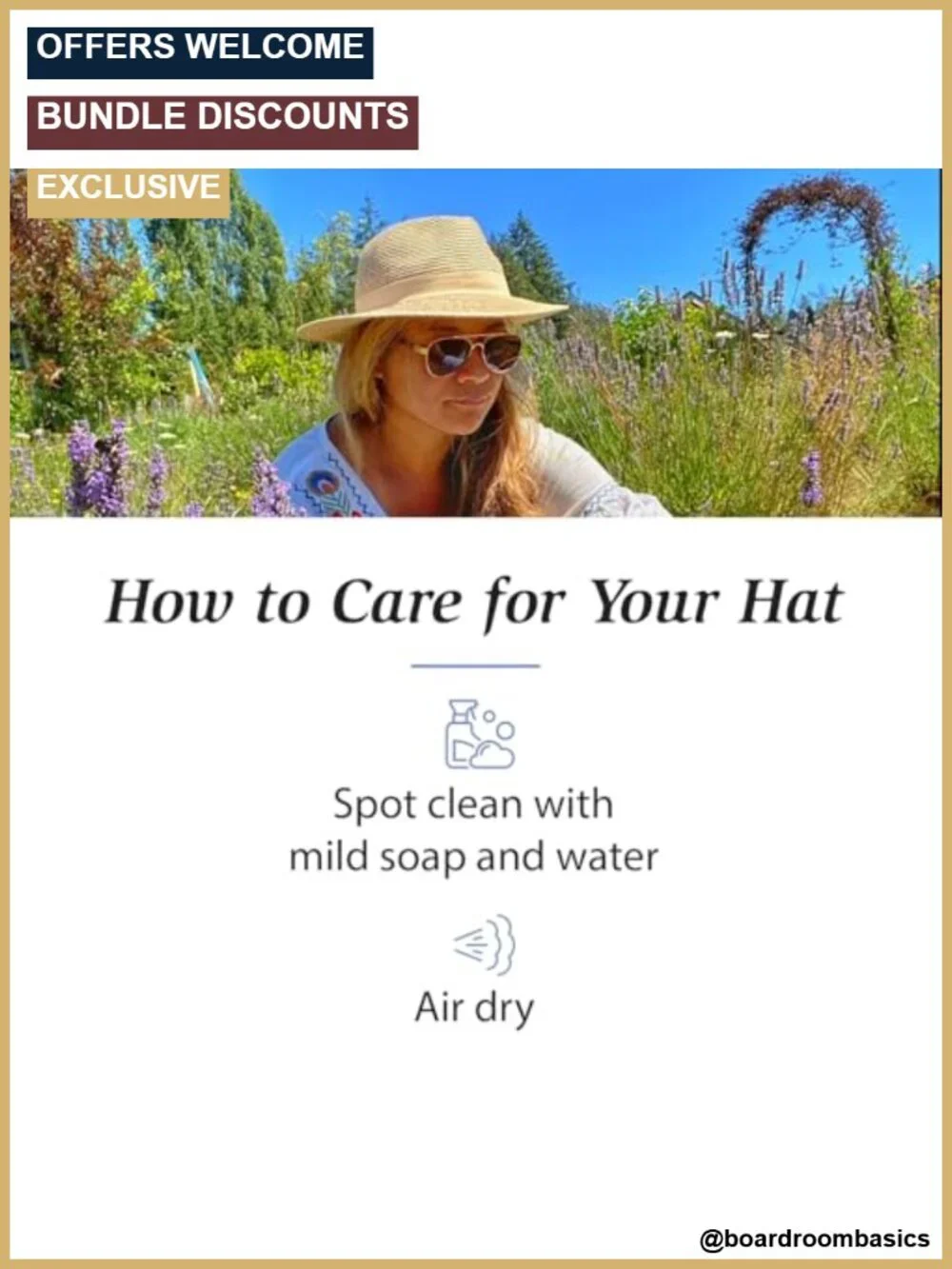UPF 50+ Packable Fedora Sun Hat with Adjustable Drawstring